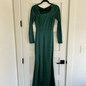 Lulu's Forest Green Long Sleeve Dress